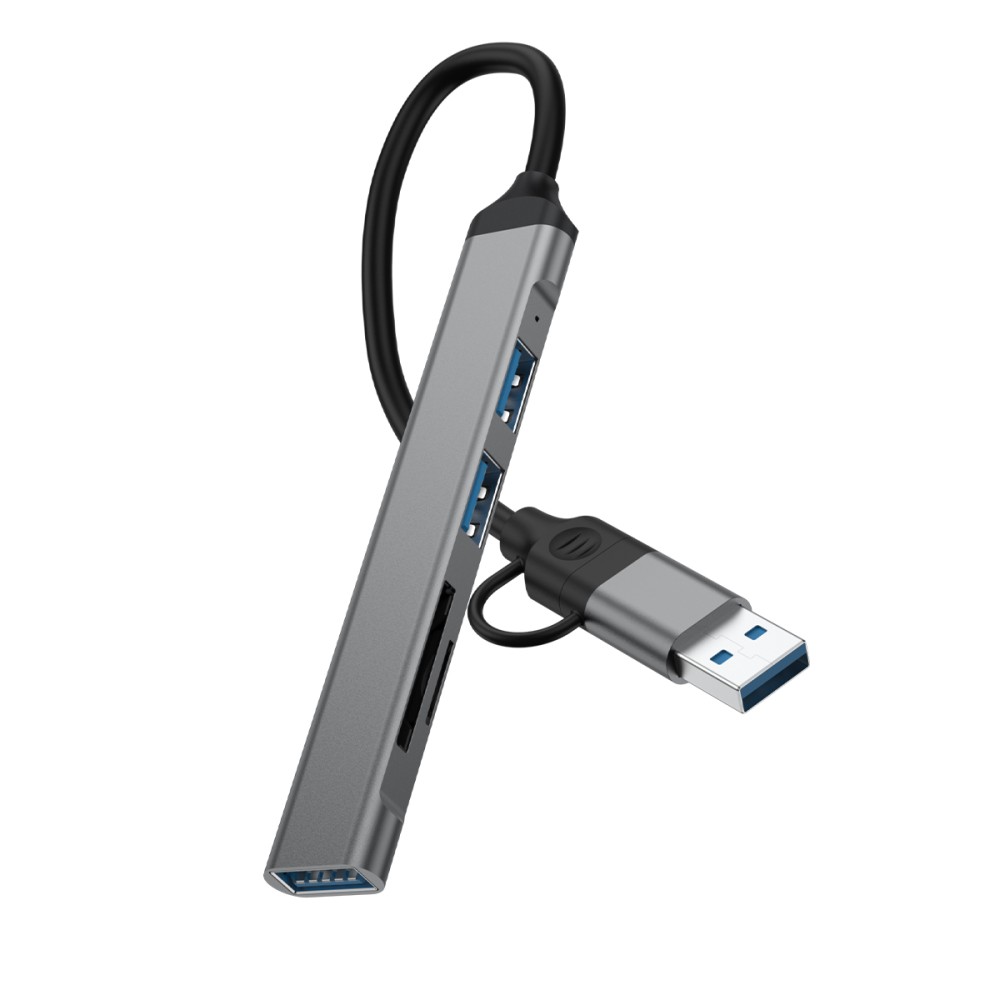 Rixus RXHU05 USB Type C 2-1 Hub Multiport Adapter