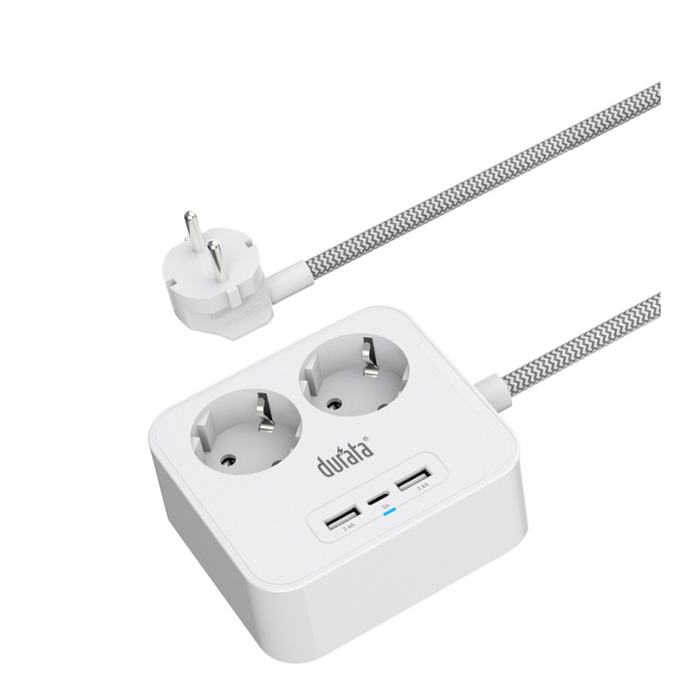 Durata 15w USB C & 2-Port USB-A Desktop Power Strip DRSK210B