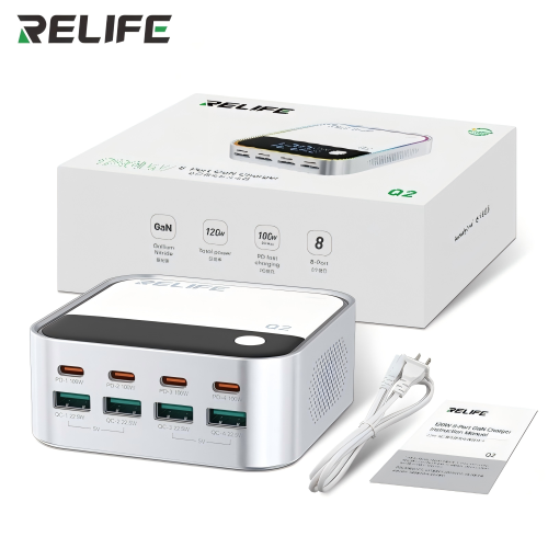 RELIFE Q2 8-Port GaN Charger 120W Grey