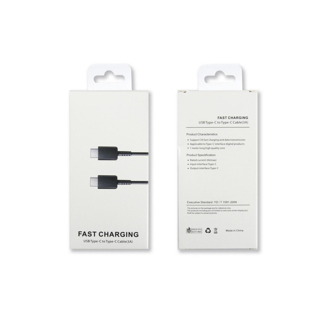 USB Type-C to Type-C Data Cable Black 100CM Retail Box