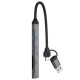 Rixus RXHU05 USB Type C 2-1 Hub Multiport Adapter