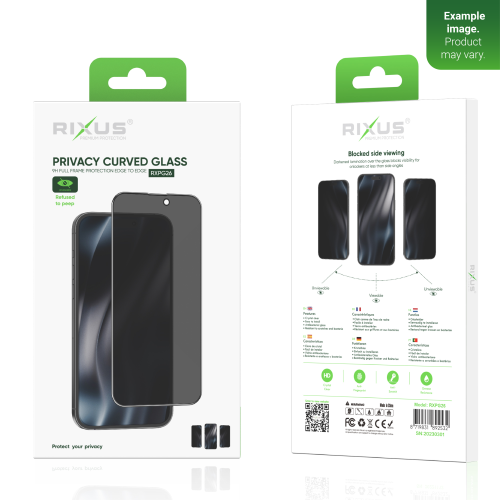 Rixus Privacy Full Curved Edge Tempered Glass For iPhone 15