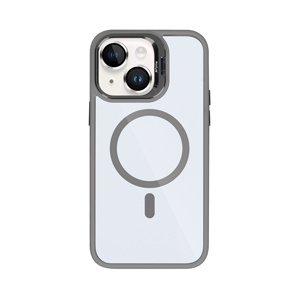 Rixus Classic 03 Case With MagSafe For iPhone 15 Titanium Grey
