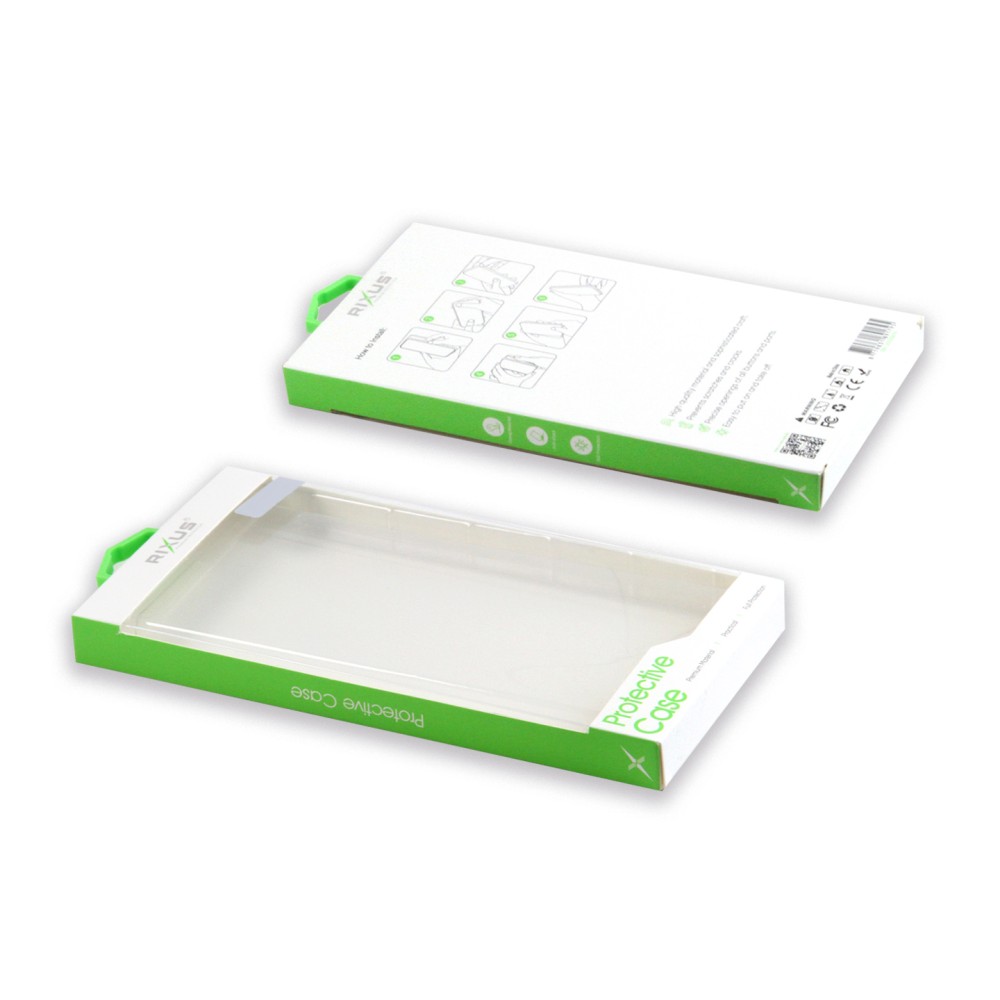 Rixus For iPhone 13 Pro Anti-Burst Case Transparent