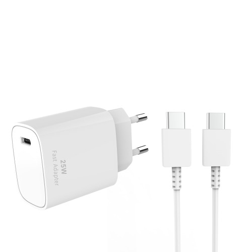 PD Adapter CH25W08 USB-C To USB-C 25W White