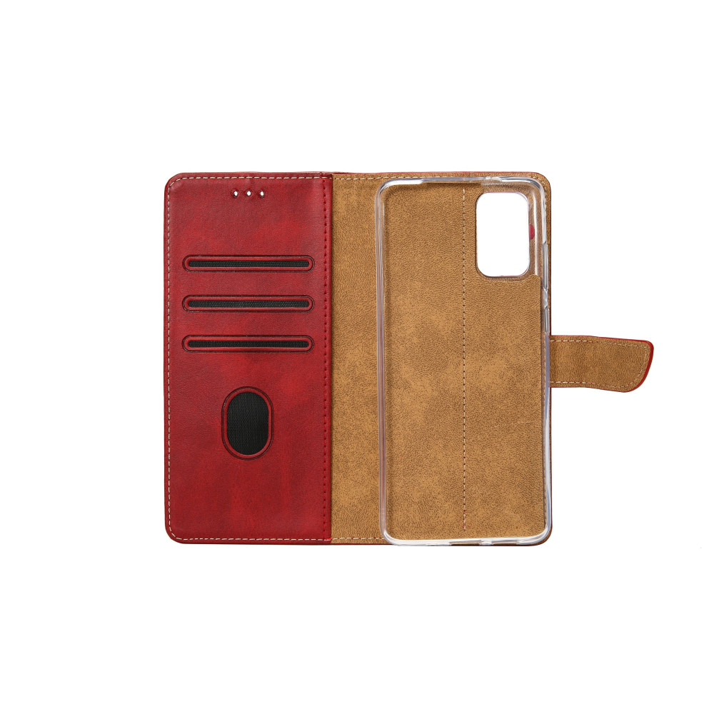 Rixus Bookcase For Samsung Galaxy A01 Core -  Dark Red